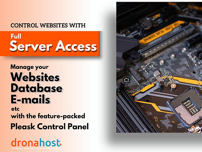 Control websites with full Server Access banner branding canva design graphic design templa template