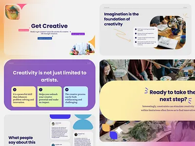 Pitch Deck | Creativity template | Dribbble x Pitch Playoff colorful creative creativedesign creativity design graphic design pitch pitchplayoff playoff presentation presetn shapes ui