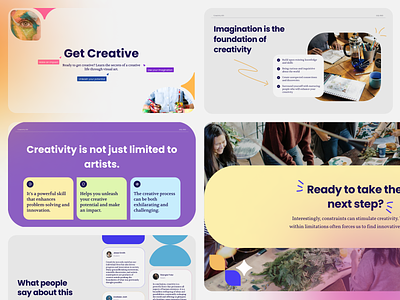 Pitch Deck | Creativity template | Dribbble x Pitch Playoff colorful creative creativedesign creativity design graphic design pitch pitchplayoff playoff presentation presetn shapes ui
