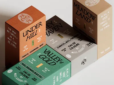 Misc. Goods Fragrance Line branding design packaging typography