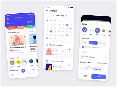 Chill — event mobile app by Karina Sulim on Dribbble