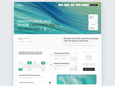 Website for design event app conference design design event event figma landing ui ux web website