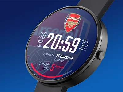 Football Fan's Watch Face graphic design ui
