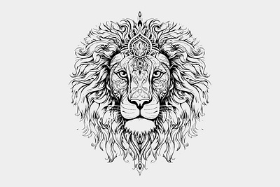 Lion vector artwork animal artwork branding design editable graphic design illustration line art lion logo minimal modern simple vector