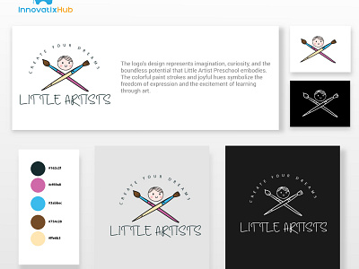 Preschool logo - Little Artist branding businessbranding eductaion logo excellence illustration innovatixhub innovatixhubdesign learnlogodesign littleartistpreschool logo logo mark logodesign logodesigner logogrid logoprocess logosai minimalist logo preschoollogo professionaldesign vector