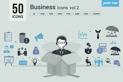 Glyph Business Vector Icons branding design graphic design graphics readytouse vector