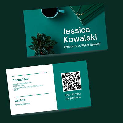 QR-Code Business Card branding business card company business card design graphic design