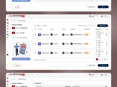 Auto Center - Vehicle Maintenance Dashboard auto dashboard figma illustrator photoshop ui uidesign uiux ux uxdesign vehicle vehicleservice