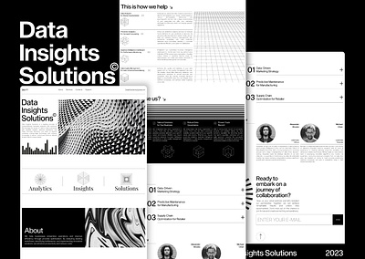 Data Insights Solutions - concept web site data analytics design figma ui ux web design
