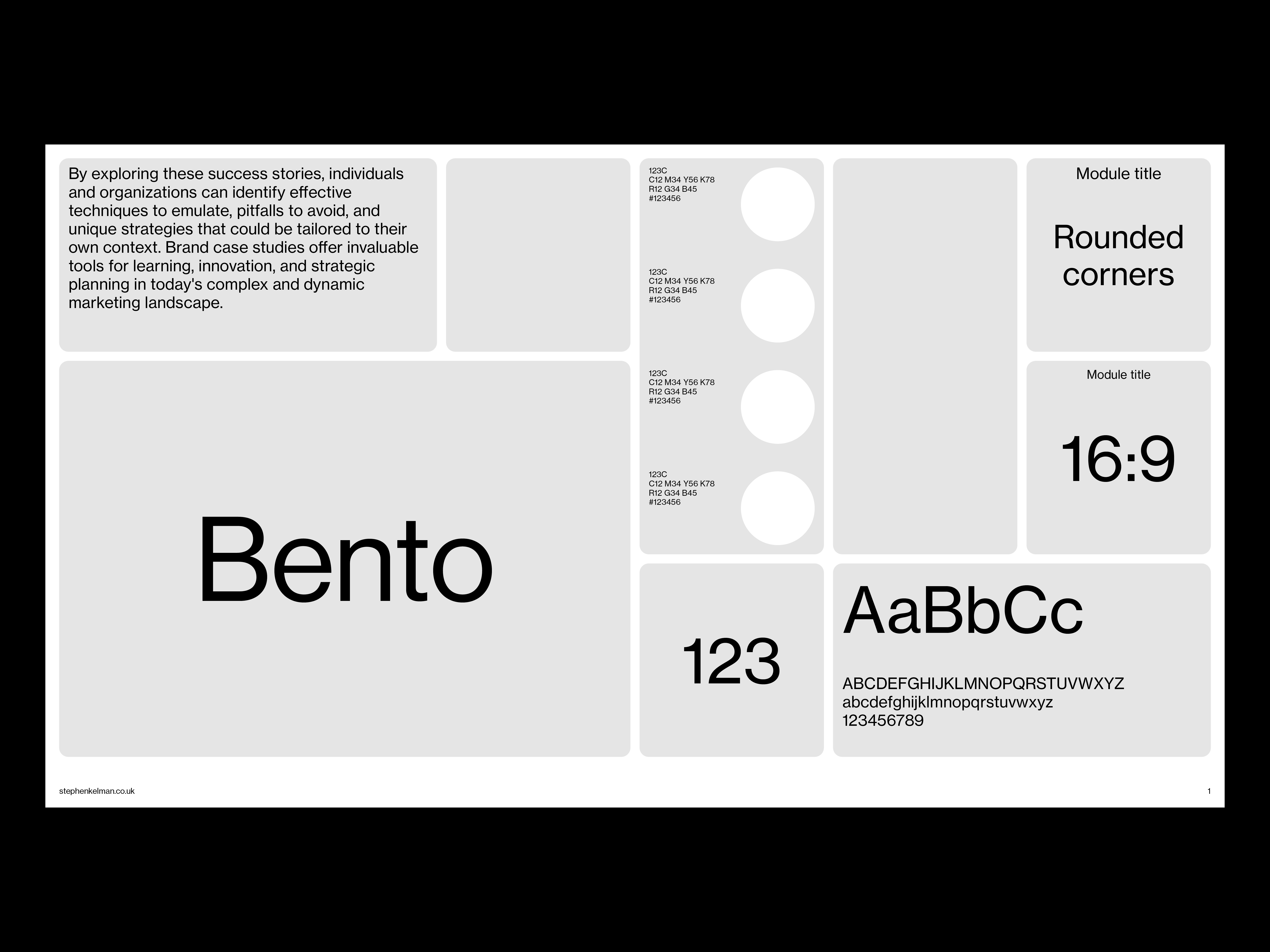 Bento Style Brand Presentation Grid System for InDesign by Stephen ...