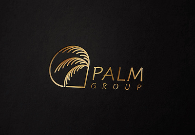 Palm group branding design flat illustration logo minimal vector