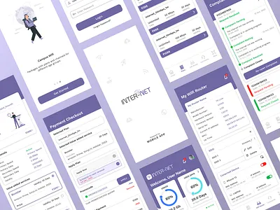 INTER-NET - Mobile App Design app design figma mobile ui mobileapp ui ui design