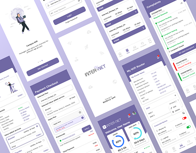 INTER-NET - Mobile App Design app design figma mobile ui mobileapp ui ui design