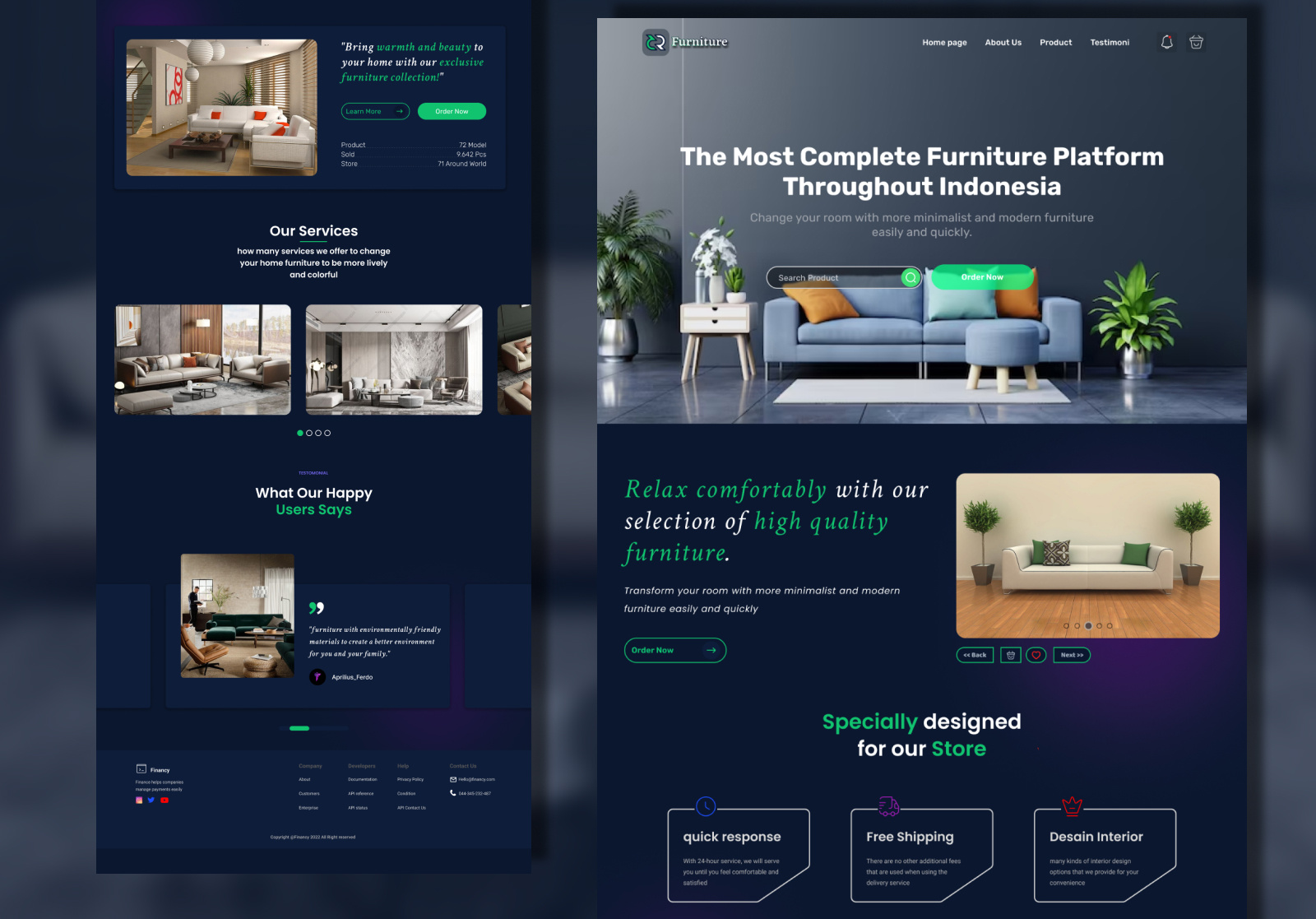 Aesthetic Furniture_Website by Aprilius_Ferdo on Dribbble