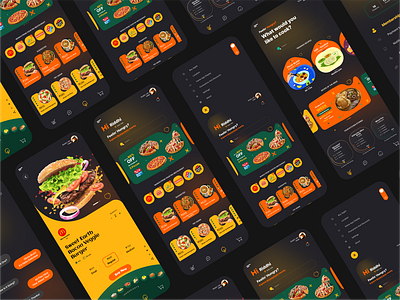 BIGGIE BITE - Food Delivery App ap design design dish graphic design illustration logo mobile restaurant ui uiux ux