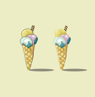 Cone Ice-cream illustration adobe illustration bangladesh design graphic design illustration illustrator