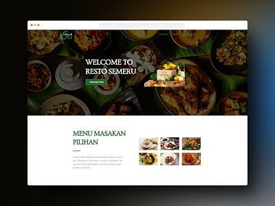 Resto Landing Page: My Casual Exercise in Creating a Restaurant designconcept dribbble foodblog foodiedesign indonesiancuisine landingpagedesign practice restolandingpage webdesign