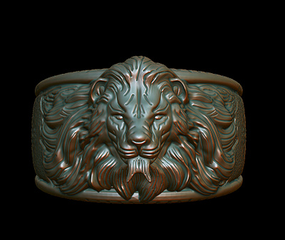 Lion Ring With Detailed Sculpt 3d 3d ring jewellery design jewelry lionring ring lion