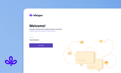 Whisper | App onboarding ui web app web design web ui