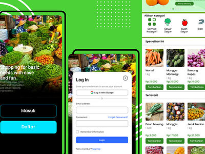 MyBakoel app beranda branding buah design ikan login mobile mobile app sayur simpel ui ux