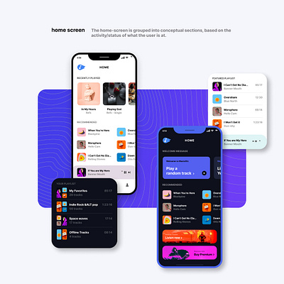 Music App Design-UIDesignz app branding dashboard design graphic design illustration logo mobile app design ui ux