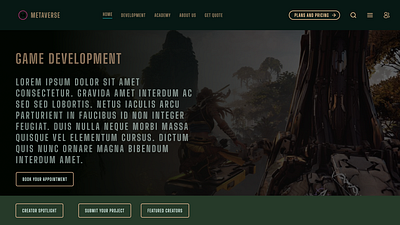 Game Development Website Page design figma ui user interface ux web page