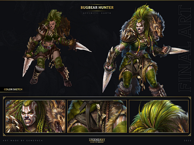 Bugbear Hunter 2d art cgi character character concept character design concept concept art digital 2d digital art fantasy game game art game of heroes illustration legendary mobile games sci fi