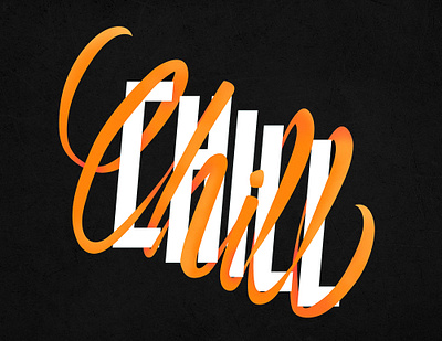 Chill glitter stickers! chill design glitter lettering sticker type