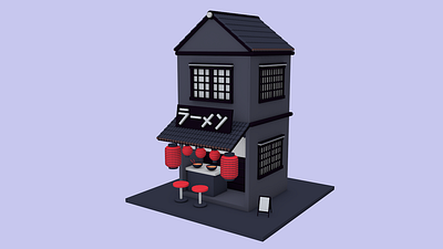 C4D ramen shop c4d