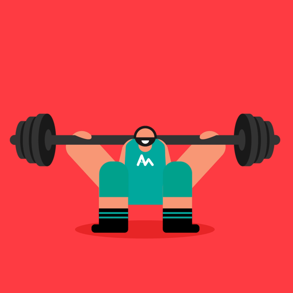 Showing your strengths animation branding design gif graphic design illustration motion graphics strong strongman vector