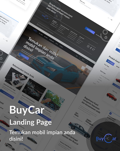 Buycar Landing Page brand branding design designer graphic design illustration landing pages logo product ui ux web design webapp