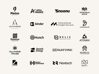 Letter brands masters. Vol.1 lettermark logo logo collection mark symbol