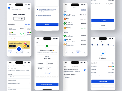 A Split Bill Payment Solution app app design design fintech mobile app payment product designer splitbill ui ui designer uiux uiux designer ux ux design