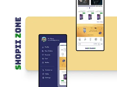 Shoppi zone online order Mobile app app branding design graphic design home screen illustration logo menu screen mobile app typography ui ux vector
