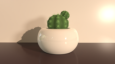 Potted Cactus 3D - REALISTIC 3d 3d designing 3d designs cactus dark green design graphic design green greenery light green nature plants potted sohan sohanck spikes thorny womp womp3d womping