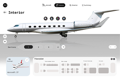 Aircraft website Landing Page in Figma app branding design designing figma graphic design illustration interior interiordesign ui uiux