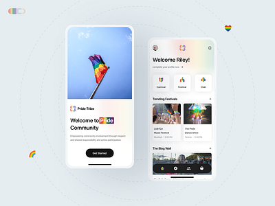 LGBTQIA+ Community & Learning Platform build build 2.0 communityapp design design inspiration designdrug figma inspiration learning app lgbtqia mobile app mobile design ui ux watchmegrow