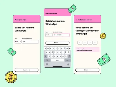 Sign Up Form - Phone Input brutalism design system form illustration input mobile first neo brutalism number phone product design sign up ui