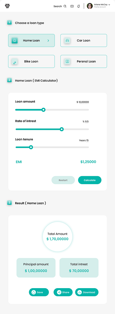 Loan Calculator #Daily UI #004 004 loan calculator daily ui 004 ui