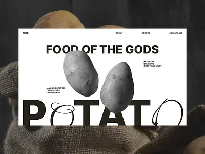 Creative concept POTATO branding concept creative design figma graphic design illustration logo tilda ui uidesign ux
