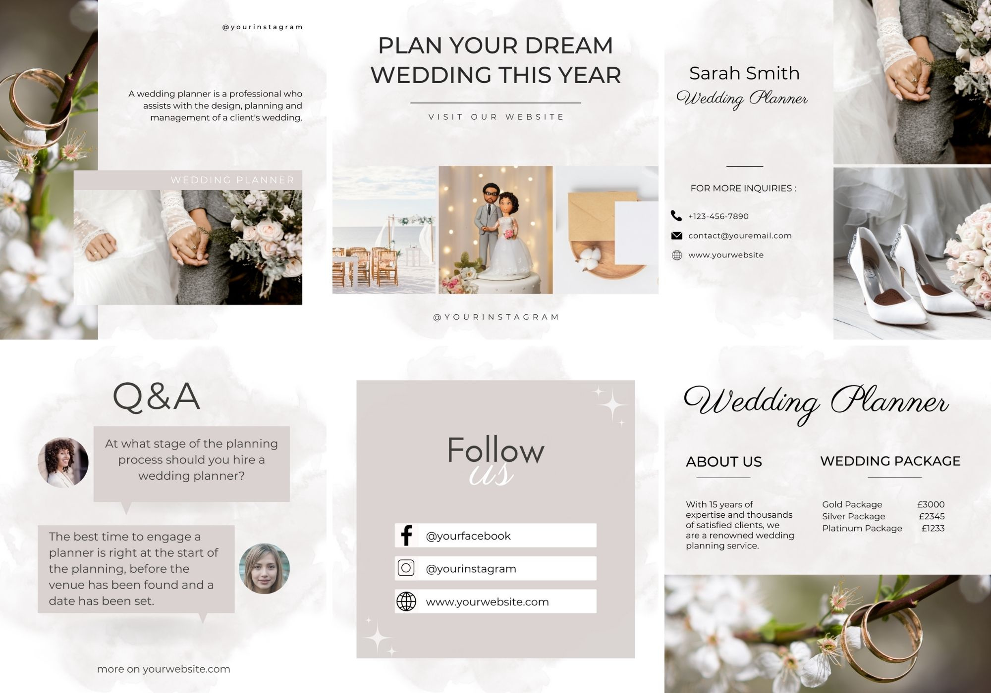 Wedding Canva Templates by Talipic Designs on Dribbble