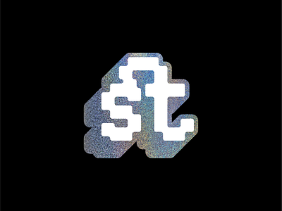 Glittered ‹st› Ligature 2d 3d bevel glitter glyph letter level ligature type typography