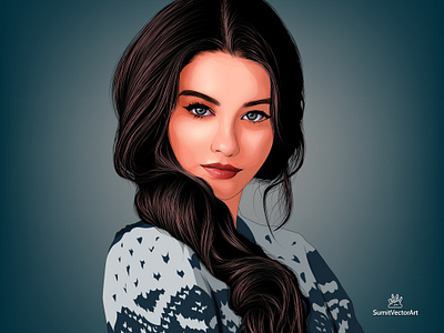 Captivating Kadritskaya - Portrait Vector Art artistondribbble cartoon portrait digital art digitalcreativity digitalillustration graphic design illustration illustrationart line art portrait illustration portrait painting portraitart portraitartist prodigitalartist sumit vector art vector vector art