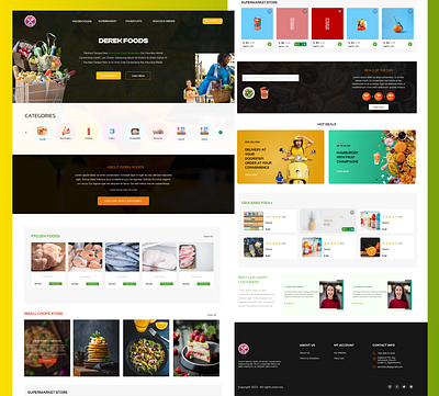 GROCERY/FOOD STORE WEBSITE delivery design figma food food delivery food ordering foodstuffs grocery grocery store interaction design landing page online food online food ordering online store ui uiux web design website