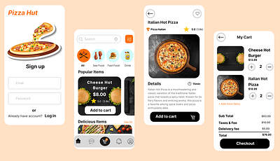 Pizza hut app design appdesign branding design graphic design ui uiux uiux design web design