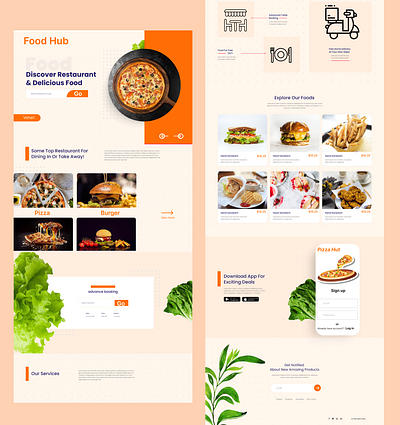 Food hub web design appdesign branding design graphic design ui uiux uiux design web design