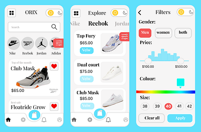 Shoes app design appdesign branding design graphic design ui uiux uiux design web design