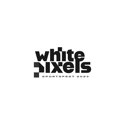 White Pixels Logo branding design graphic design logo