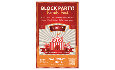 Block Party Poster design illustrator indesign photoshop poster vector
