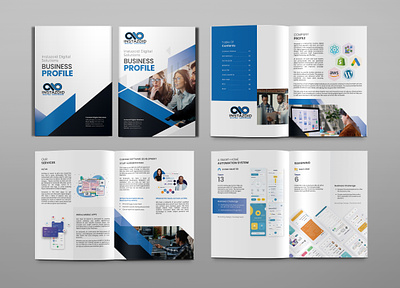 Digital Solutions Business Profile annual report bifold booklet branding brochure business company profile corporate design ebook flyer graphic design it proposal template